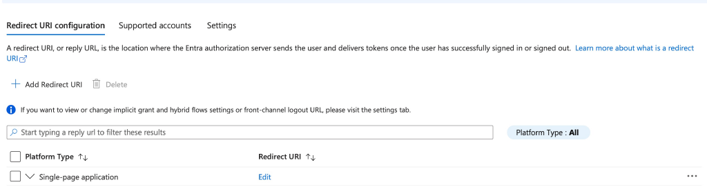 5 - adding redirect url to app registraion-png